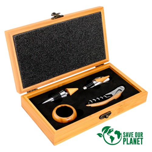 Set de Vino de Bamboo