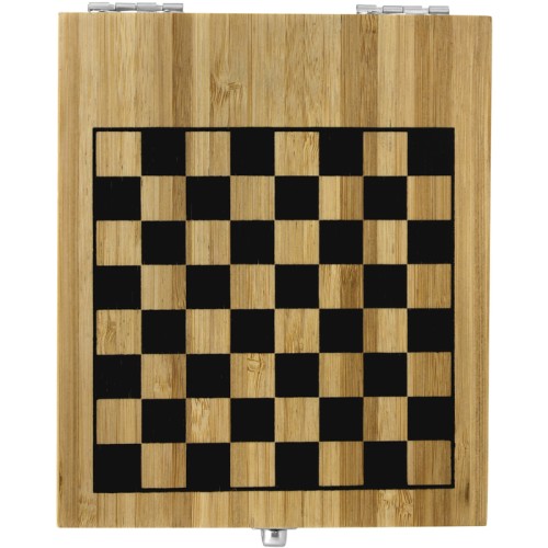 Set de vino con juego de ajedrez 