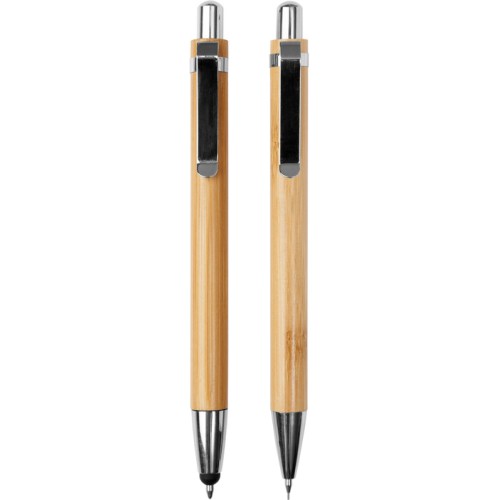 SET DE BOLIGRAFO Y LÁPIZ MECÁNICO DE BAMBÚ 