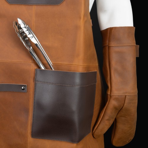 Set Asador de Cuero de Búfalo