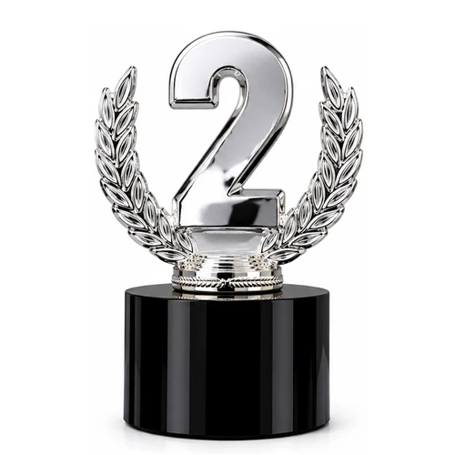 Trofeo Resina/cristal CT08 PLATEADO