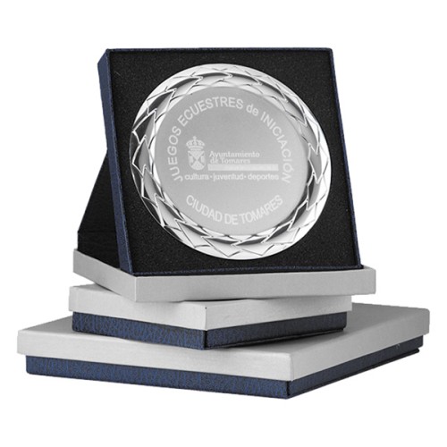 Porta Placa con Disco Plata