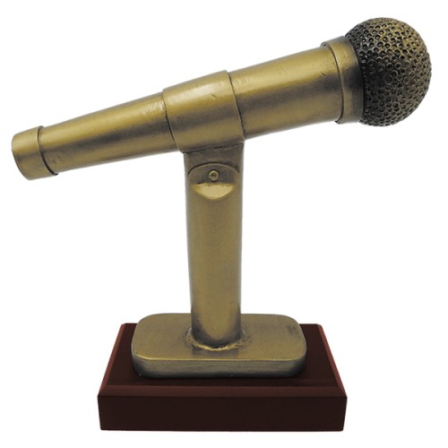 Trofeo Resina Micrófono Mic 24