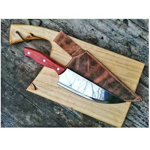 Cuchillo de acero inoxidable mango de madera