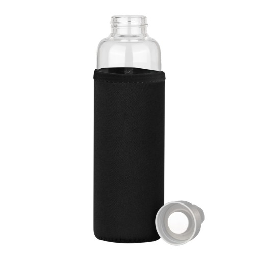 Botella de Vidrio Borosilicato con Funda de Neopreno 580cc