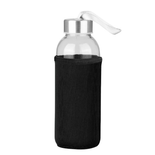 Botella de Vidrio Silica con funda de Neopreno 440cc