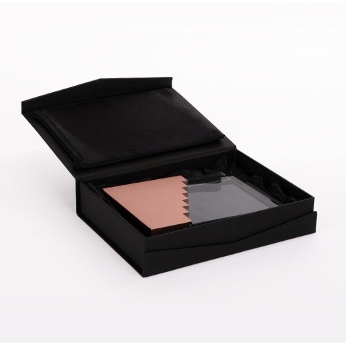 Trofeo de Acero Encobrizado y Cristal 