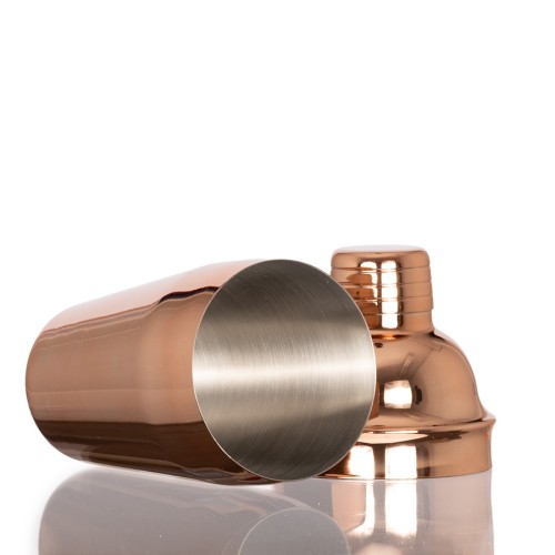 Coctelera metálica encobrizada 