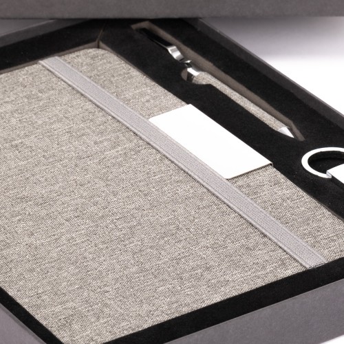 Set PARATY: Libreta de Notas, Bolígrafo y Llavero