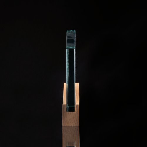 Trofeo Galvano de Madera y Cristal 