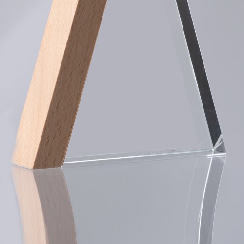 Trofeo Galvano de Madera y Cristal 