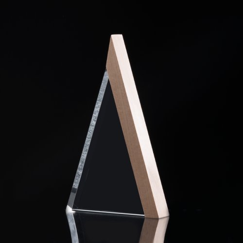 Trofeo Galvano de Madera y Cristal 