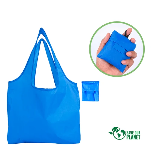 Bolsa plegable de compras en tela reciclada RPET 15L