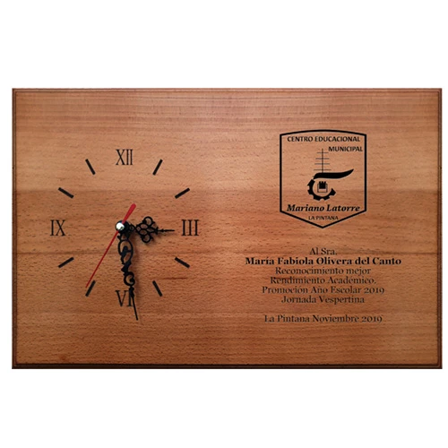 Galvano Madera Retablo rauli con Reloj Mecánico RR