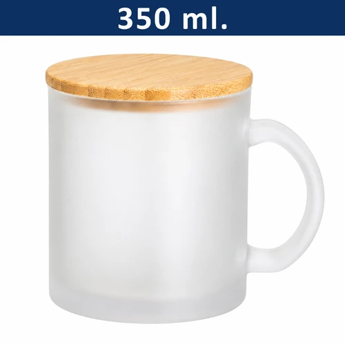 Mug Taza Vidrio con Tapa M320