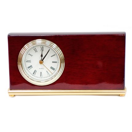 Madera Con Reloj Rectangular