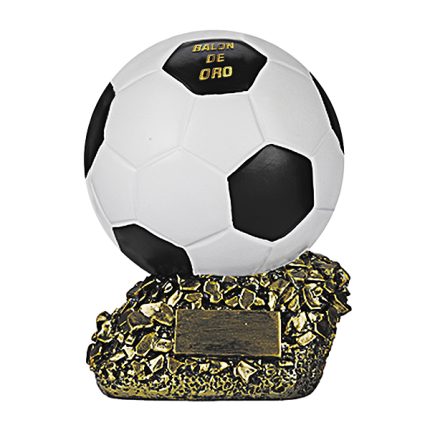 Trofeo Resina Futbol Balón De Oro Bao1